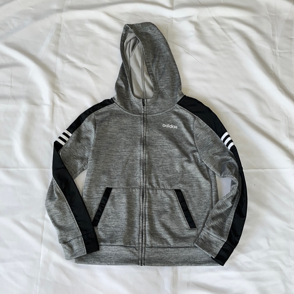 Adidas boy’s full zip hooded sweatshirt